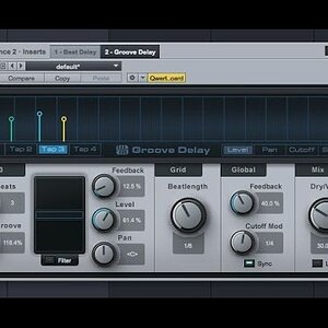 PreSonus Studio One 3. Встроенные эффекты задержки. Analog Delay, Beat Delay, Groove Delay