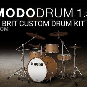 MODO DRUM 1.5 Brit Custom барабанная установка - получите реалистичные, естественные и настраиваемые барабанные треки